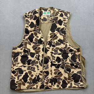 Game Winner - Vtg Duck Camo Bird Duck Hunting Vest, Mens LARGE 44-46